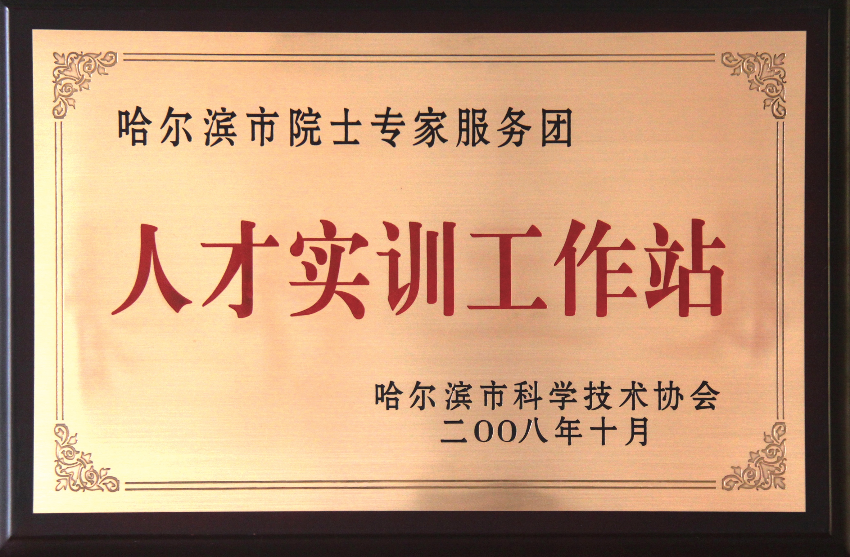 哈爾濱市院士專家人才實訓工作站
